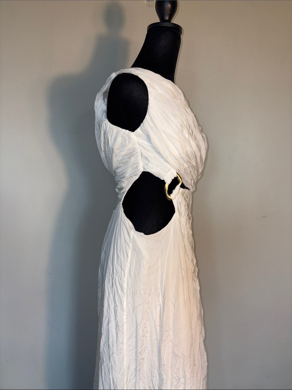 cult gaia White Draped Cutout Maxi Dress - Picture 4 of 8